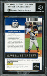 Ronald Acuna Jr. Autographed 2022 Contenders Optic Building Blocks Prizm Card #24 Atlanta Braves Beckett BAS #16711193