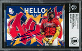 Ronald Acuna Jr. Autographed 2023 Topps Big League Roll Call Card #RC9 Atlanta Braves Beckett BAS #16711412