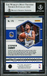 Stephen Curry Autographed 2020-21 Panini Mosaic TMall Red Wave Prizm Card #175 Golden State Warriors Beckett BAS #16713659