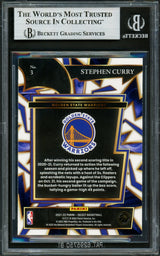 Stephen Curry Autographed 2020-21 Select Turbocharged Card #3 Golden State Warriors Beckett BAS #16714072