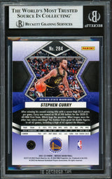 Stephen Curry Autographed 2021-22 Panini Mosaic Card #284 Golden State Warriors Beckett BAS #16714283