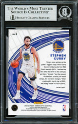 Stephen Curry Autographed 2022-23 Donruss Optic Express Lane Prizm Card #2 Golden State Warriors Beckett BAS #16708050