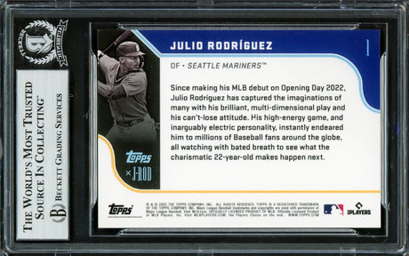 Julio Rodriguez Autographed 2023 Topps X J-Rod Card #1 Seattle Mariners Beckett BAS #16707758