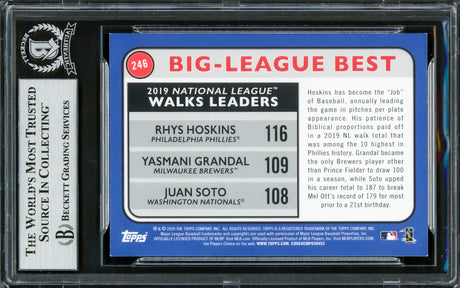 Juan Soto Autographed 2020 Topps Big League Card #246 New York Yankees Beckett BAS #16704223