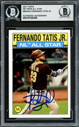 Fernando Tatis Jr. Autographed 2021 Topps 35th Anniversary Card #86AS22 San Diego Padres Beckett BAS #16705285