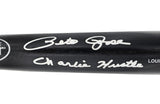 Pete Rose Autographed Black Louisville Slugger Pro Stock Baseball Bat Cincinnati Reds "Charlie Hustle" Beckett BAS Witness Stock #228085