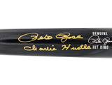 Pete Rose Autographed Black Custom Hit King Baseball Bat Cincinnati Reds "Charlie Hustle" (Residue on Bat) PR Holo Stock #228083