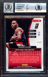 Damian Lillard Autographed 2012-13 Panini Totally Certified Blue Rookie Card #70 Portland Trail Blazers BGS 9 Auto Grade Gem Mint 10 #/299 Beckett BAS Stock #214864