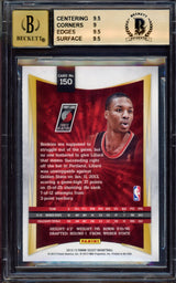 Damian Lillard Autographed 2012-13 Panini Select Rookie Card #150 Portland Trail Blazers BGS 9.5 Auto Grade Gem Mint 10 Beckett BAS #15529743