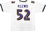 Baltimore Ravens Ray Lewis Autographed White Football Jersey JSA Stock #228092