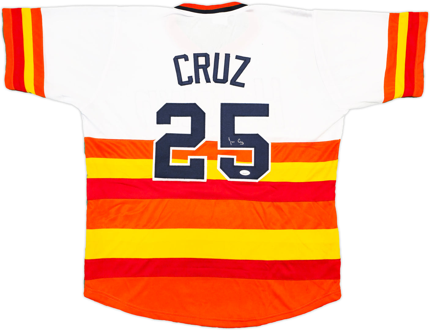 Houston Astros Jose Cruz Sr Autographed White, Orange & Yellow Baseball Jersey JSA Stock #228088