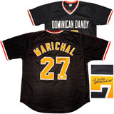 San Francisco Giants Juan Marichal Autographed Black Baseball Jersey Beckett BAS Witness Stock #228082