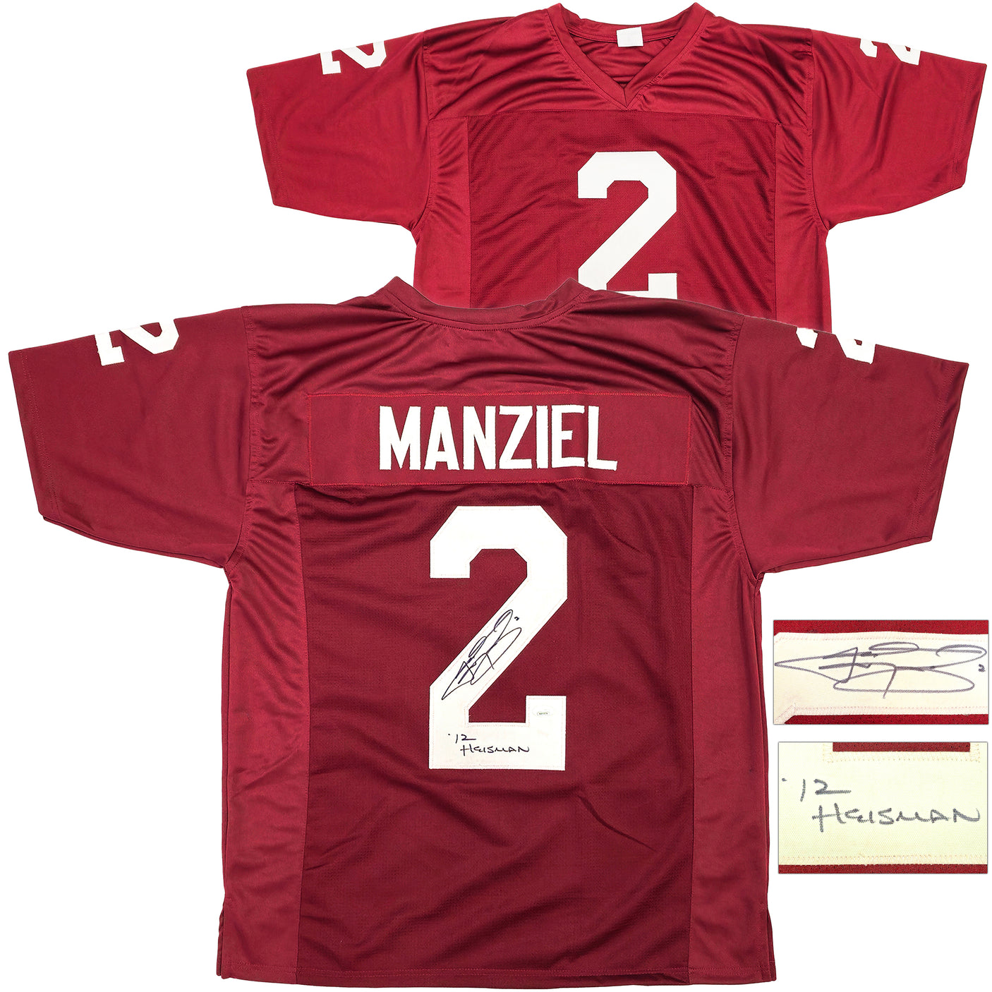 Texas A&M Aggies Johnny Manziel Autographed Maroon Football Jersey "12 Heisman" JSA Stock #228780