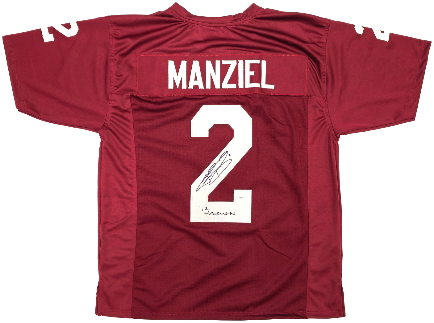 Texas A&M Aggies Johnny Manziel Autographed Maroon Football Jersey "12 Heisman" JSA Stock #228780