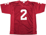 Texas A&M Aggies Johnny Manziel Autographed Maroon Football Jersey "12 Heisman" JSA Stock #228780