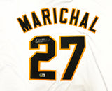 San Francisco Giants Juan Marichal Autographed White Baseball Jersey Beckett BAS Witness Stock #228081