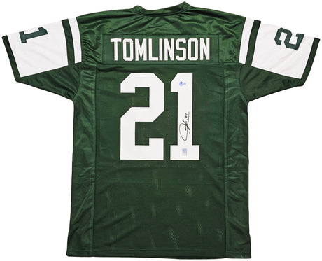 New York Jets LaDainian Tomlinson Autographed Green Jersey Beckett BAS QR Stock #215002