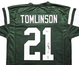 New York Jets LaDainian Tomlinson Autographed Green Jersey Beckett BAS QR Stock #215002