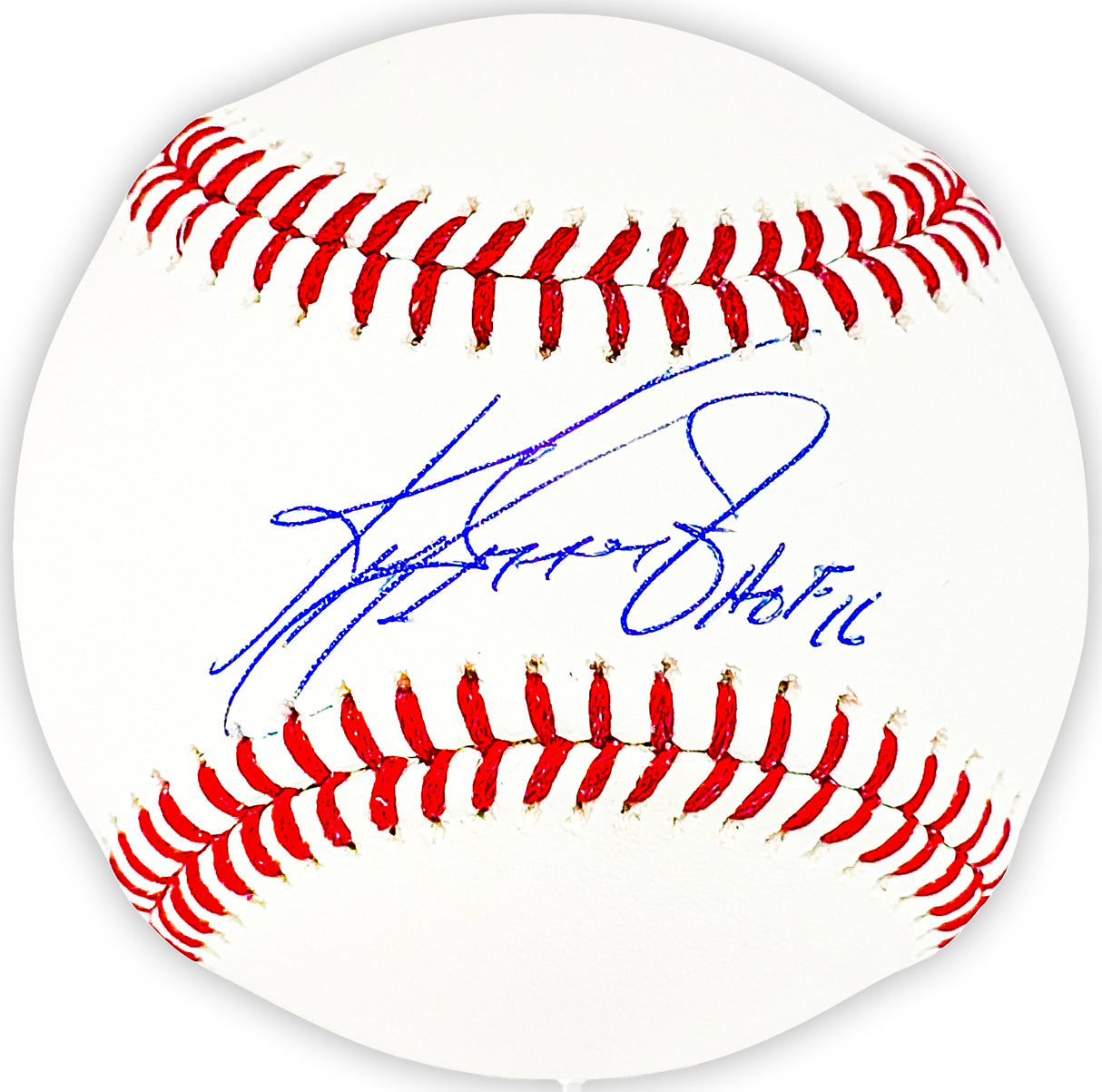 Ken Griffey Jr. Autographed Official MLB Baseball Seattle Mariners "HOF 16" Beckett BAS Witness Stock #212463