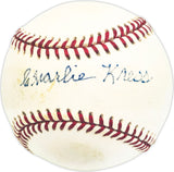 Charlie Kress Autographed Official AL Baseball Brooklyn Dodgers Beckett BAS QR #BM25895