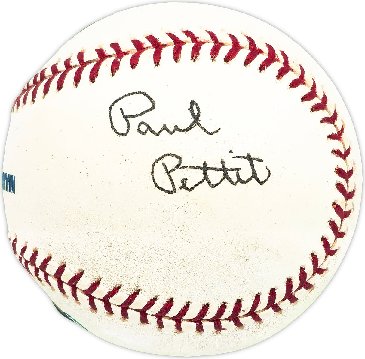 Paul Pettit Autographed Official MLB Baseball Pittsburgh Pirates Beckett BAS QR #BM25985