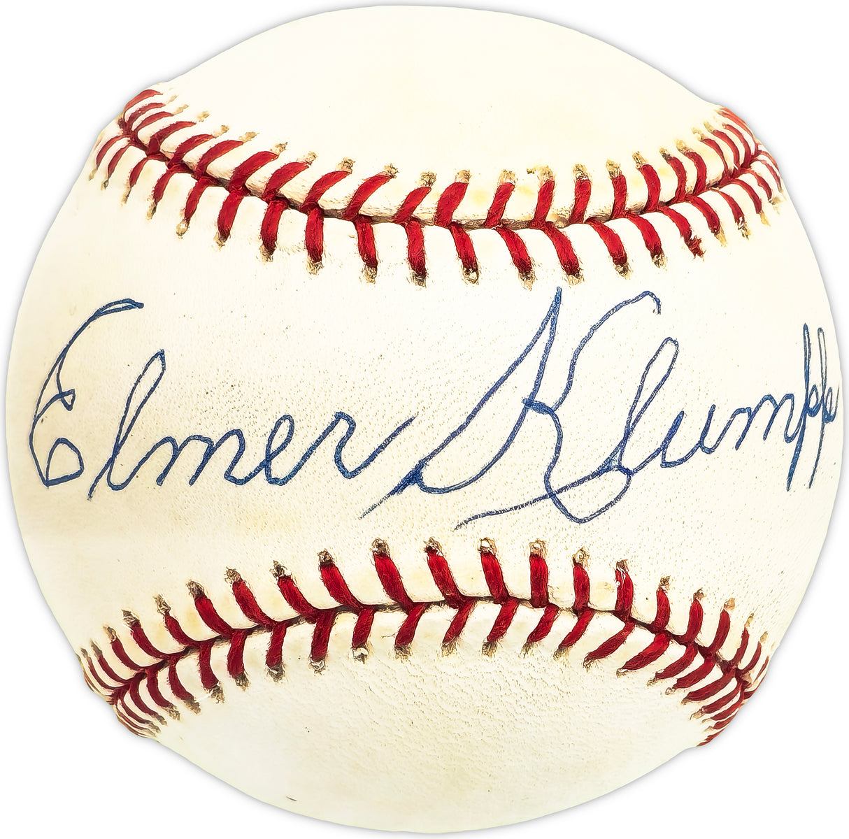 Elmer Klumpp Autographed Official NL Baseball Brooklyn Dodgers Beckett BAS QR #BM25990