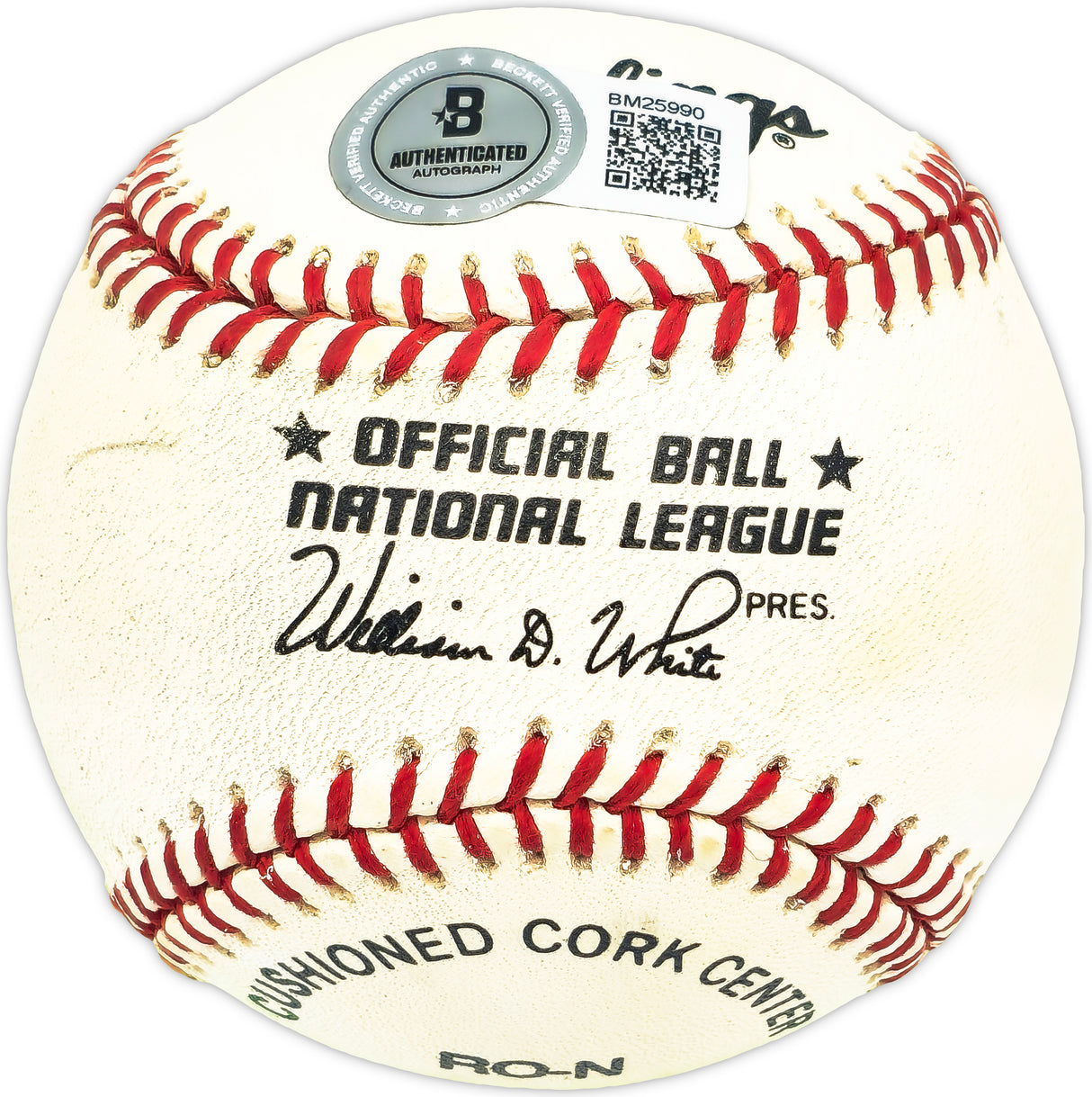 Elmer Klumpp Autographed Official NL Baseball Brooklyn Dodgers Beckett BAS QR #BM25990