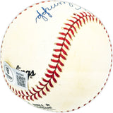 Elmer Klumpp Autographed Official NL Baseball Brooklyn Dodgers Beckett BAS QR #BM25990