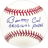 Bill McCool Autographed Official MLB Baseball San Diego Padres "Original Padre" Beckett BAS QR #BM17767