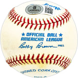 Ron Moeller Autographed Official AL Baseball Baltimore Orioles, Los Angeles Angels Beckett BAS QR #BM17832