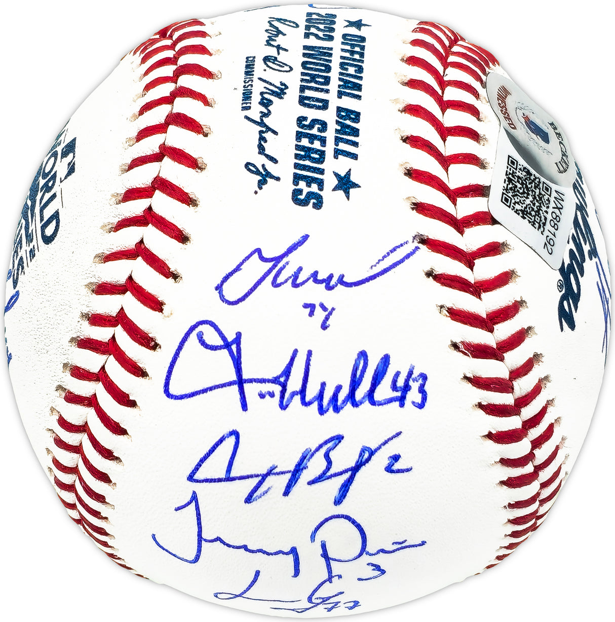 2022 World Series Champion Houston Astros Team Signed Autographed Official 2022 World Series Logo MLB Baseball With 21 Signatures Including Jose Altuve & Yordan Alvarez Beckett BAS Witness #WX88192