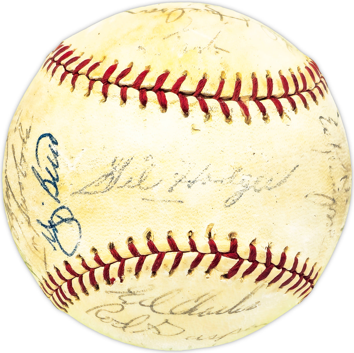 1969 New York Mets Team Signed Autographed Official Mets Baseball With 28 Signatures Including Yogi Berra Beckett BAS #AD78188