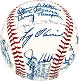 1973 Minnesota Twins Team Signed Autographed Official AL Baseball With 32 Signatures Including Harmon Killebrew & Rod Carew Beckett BAS #AD78202