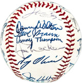 1973 Minnesota Twins Team Signed Autographed Official AL Baseball With 32 Signatures Including Harmon Killebrew & Rod Carew Beckett BAS #AD78202