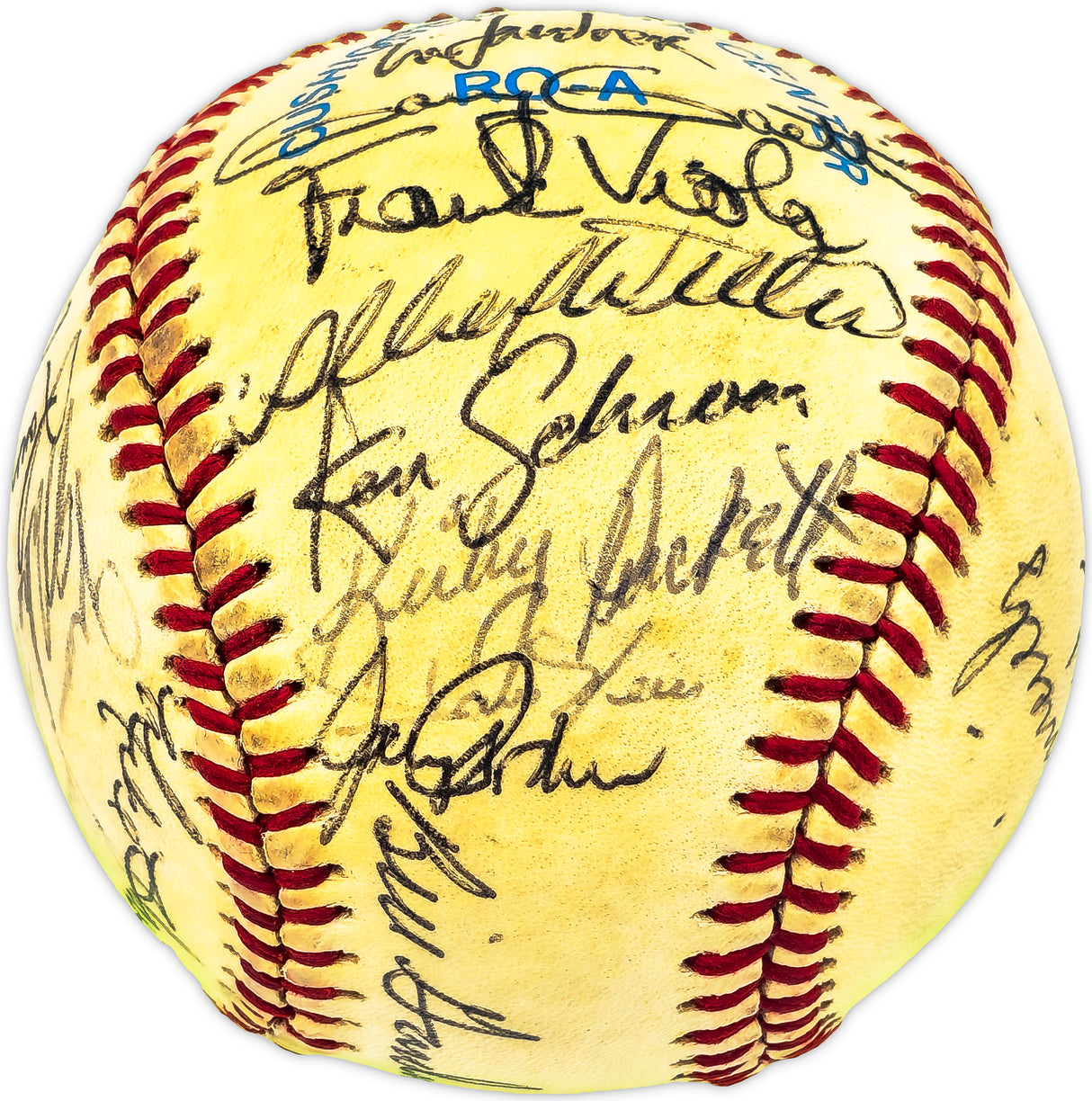 1984 Minnesota Twins Team Signed Autographed Official AL Baseball With 31 Signatures Including Kirby Puckett (Vintage Rookie Signature) Beckett BAS #AD78201