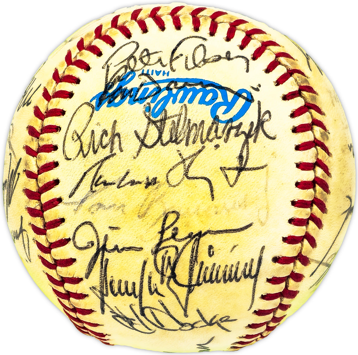 1984 Minnesota Twins Team Signed Autographed Official AL Baseball With 31 Signatures Including Kirby Puckett (Vintage Rookie Signature) Beckett BAS #AD78201