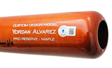 Yordan Alvarez Autographed Orange & Blue Victus Player Model Bat Houston Astros "2022 WS Winning 3-Run HR" Beckett BAS Witness Stock #215388