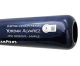 Yordan Alvarez Autographed Blue & Orange Victus Player Model Bat Houston Astros "2022 WS Champions" Beckett BAS Witness Stock #215392