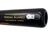 Yordan Alvarez Autographed Black Victus Player Model Bat Houston Astros "2022 WS Champions" Beckett BAS Witness Stock #215387