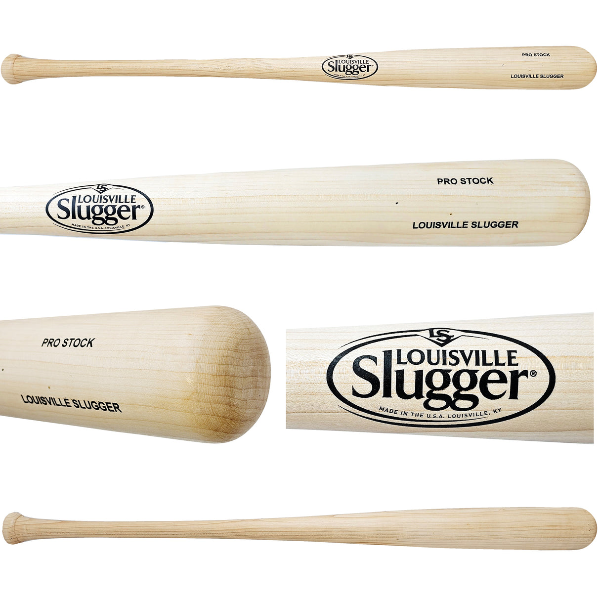 Unsigned Ash Natural Blonde Louisville Slugger Pro Stock Bat Stock #215384