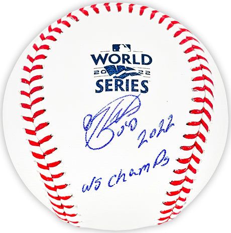 Hector Neris Autographed Official 2022 World Series MLB Baseball Houston Astros "2022 WS Champions" Beckett BAS Witness Stock #215407