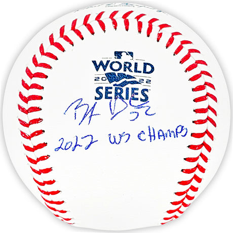 Bryan Abreu Autographed Official 2022 World Series MLB Baseball Houston Astros "2022 WS Champions" Beckett BAS Witness Stock #215411