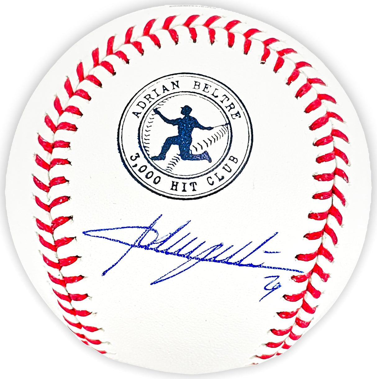 Adrian Beltre Autographed Official 3000th Hit Logo MLB Baseball Texas Rangers JSA Stock #215520