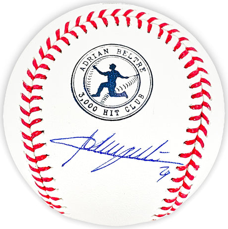 Adrian Beltre Autographed Official 3000th Hit Logo MLB Baseball Texas Rangers JSA Stock #215520