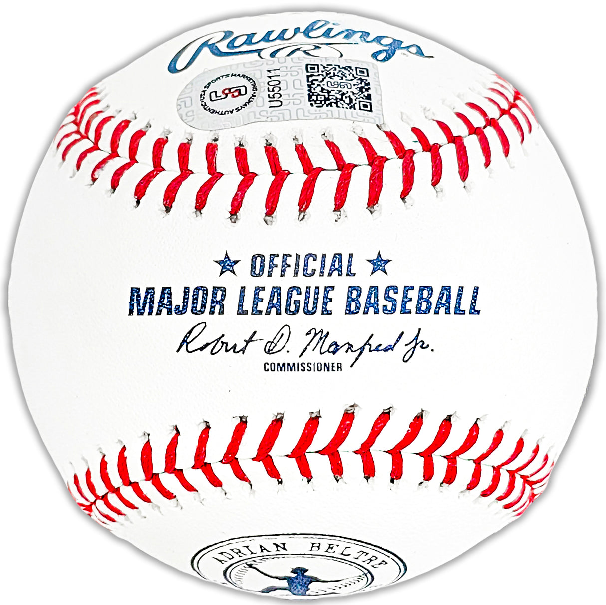 Adrian Beltre Autographed Official 3000th Hit Logo MLB Baseball Texas Rangers JSA Stock #215520