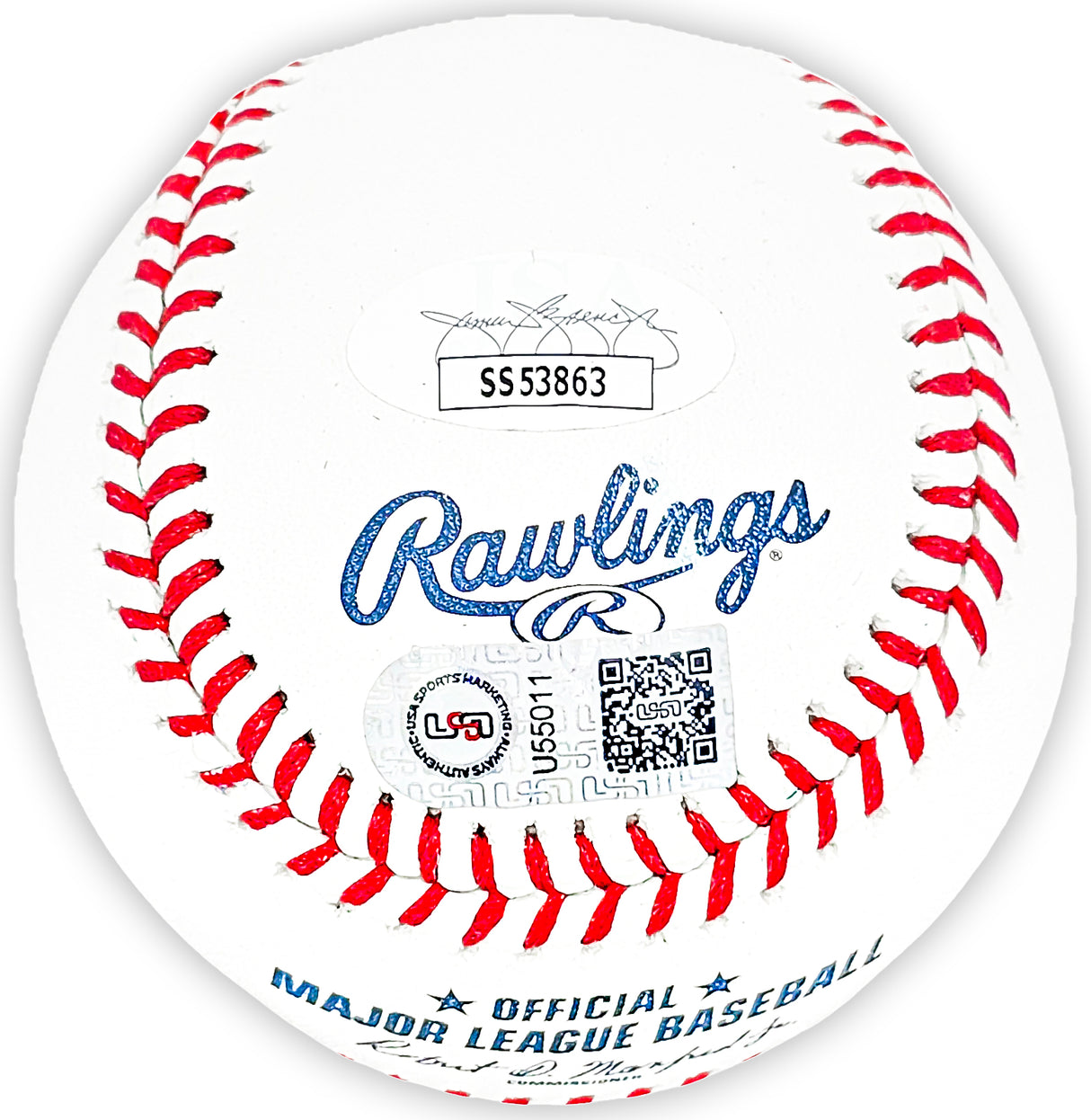 Adrian Beltre Autographed Official 3000th Hit Logo MLB Baseball Texas Rangers JSA Stock #215520