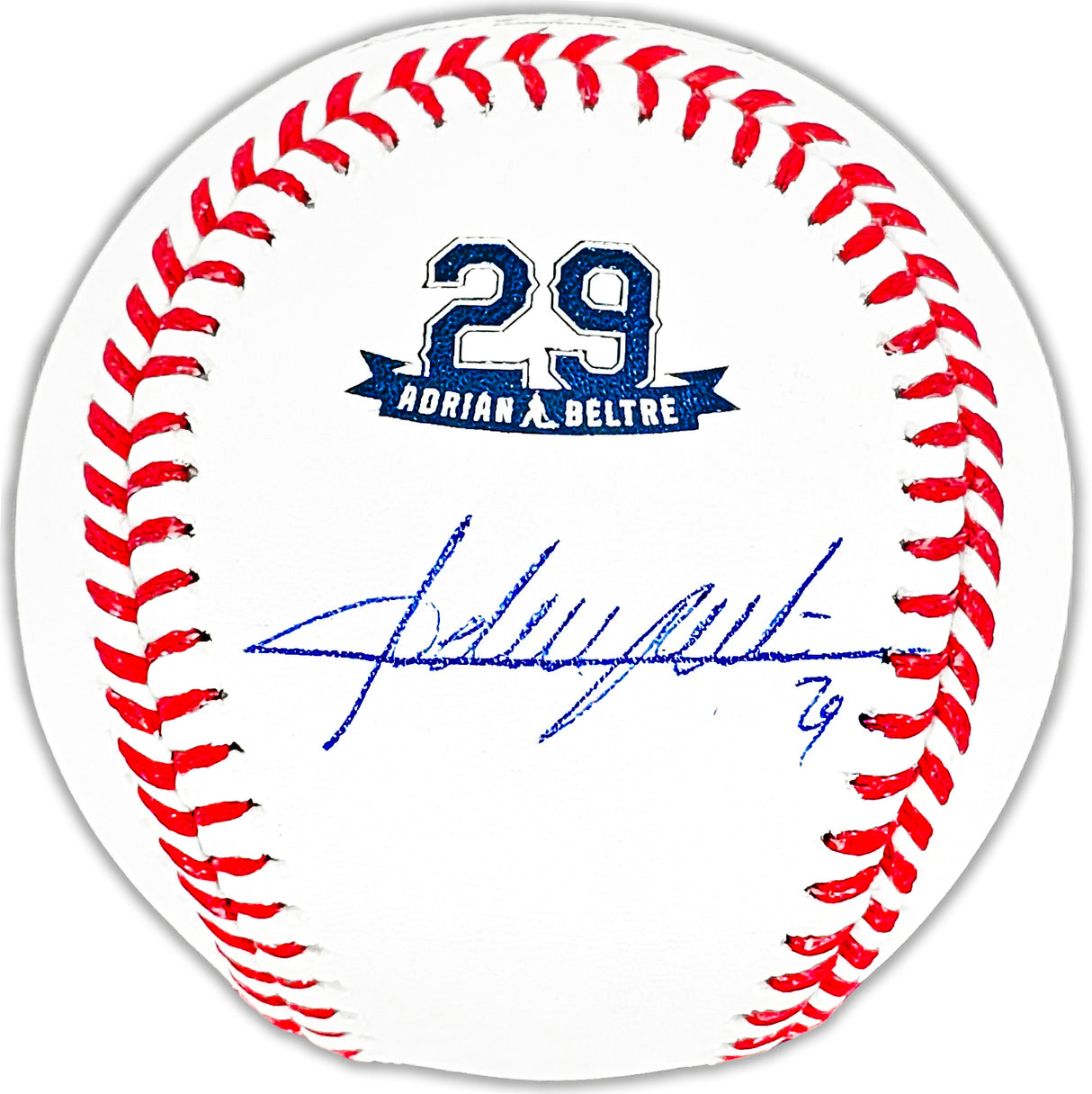 Adrian Beltre Autographed Official Retirement Logo MLB Baseball Texas Rangers JSA Stock #215521