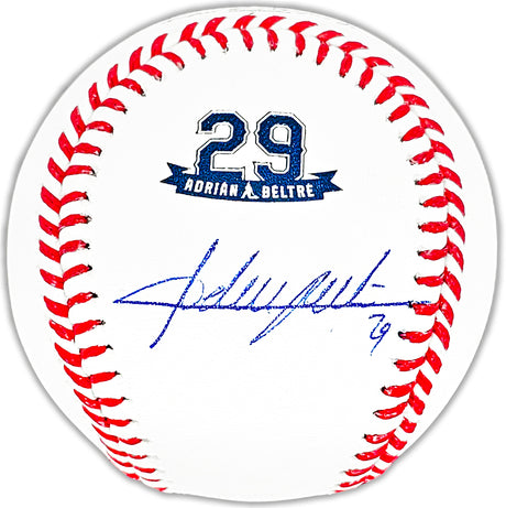 Adrian Beltre Autographed Official Retirement Logo MLB Baseball Texas Rangers JSA Stock #215521