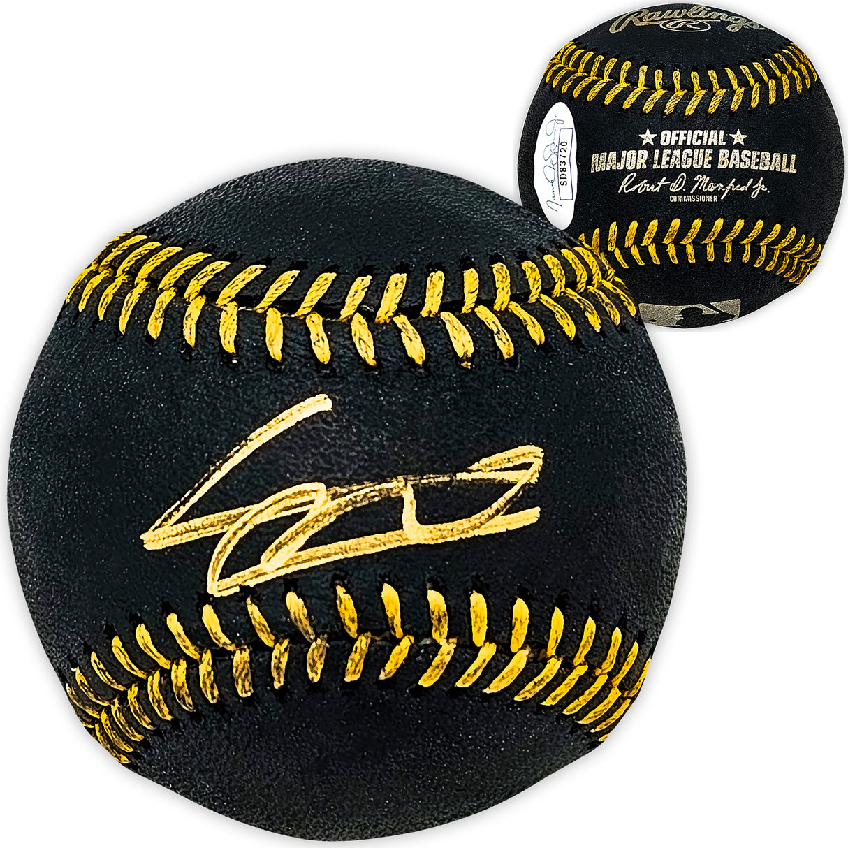 Vladimir Guerrero Jr. Autographed Official Black MLB Baseball Toronto Blue Jays JSA Stock #215525