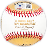 Alex Bregman Autographed Official 2022 Gold World Series Gold MLB Baseball Houston Astros Beckett BAS Witness Stock #215394